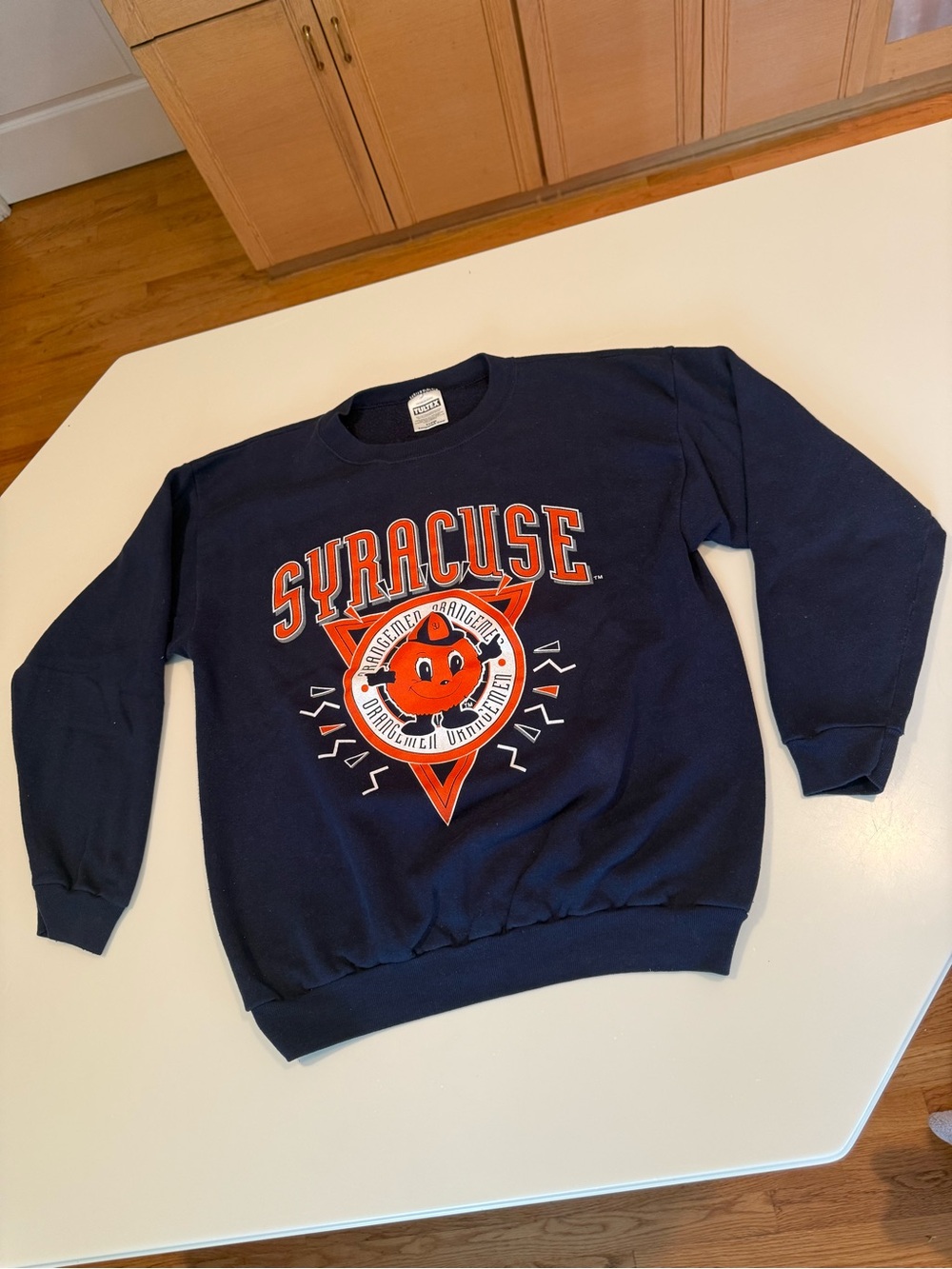 Vintage 90s Tultex Syracuse Orangemen Mascot Crewneck Sweatshirt XL
